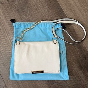 Antonio Melani white leather crossbody Envelope Purse